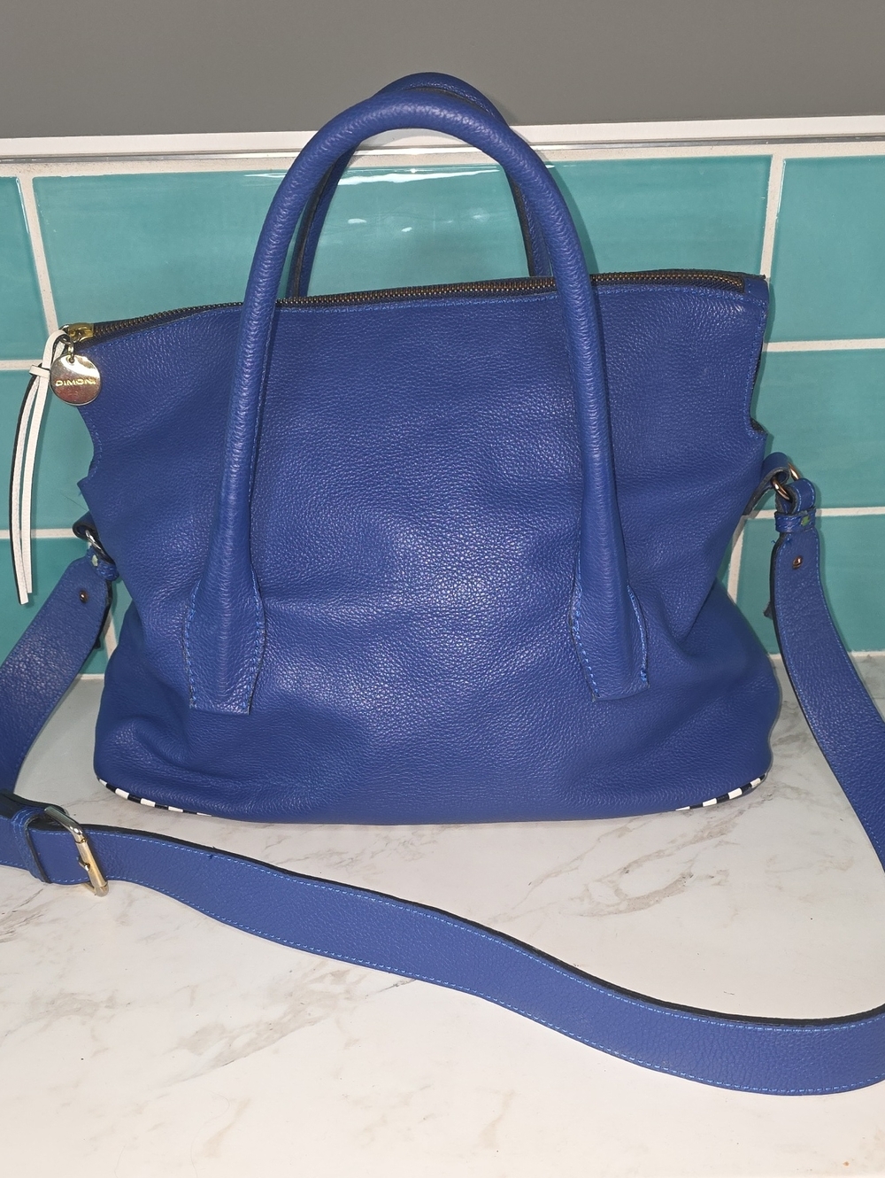 Dimoni Royal Blue Leather Purse